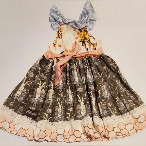 Matilda Jane Platinum Honey Bunny Dress Girls Size 6 in VVGUC - Picture 2 of 4